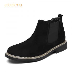 Leather Ankle Chelsea Boot – Black