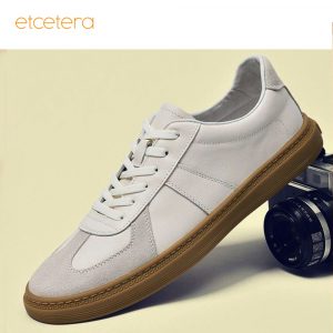 Genuine Leather Casual Shoe-Pearl white
